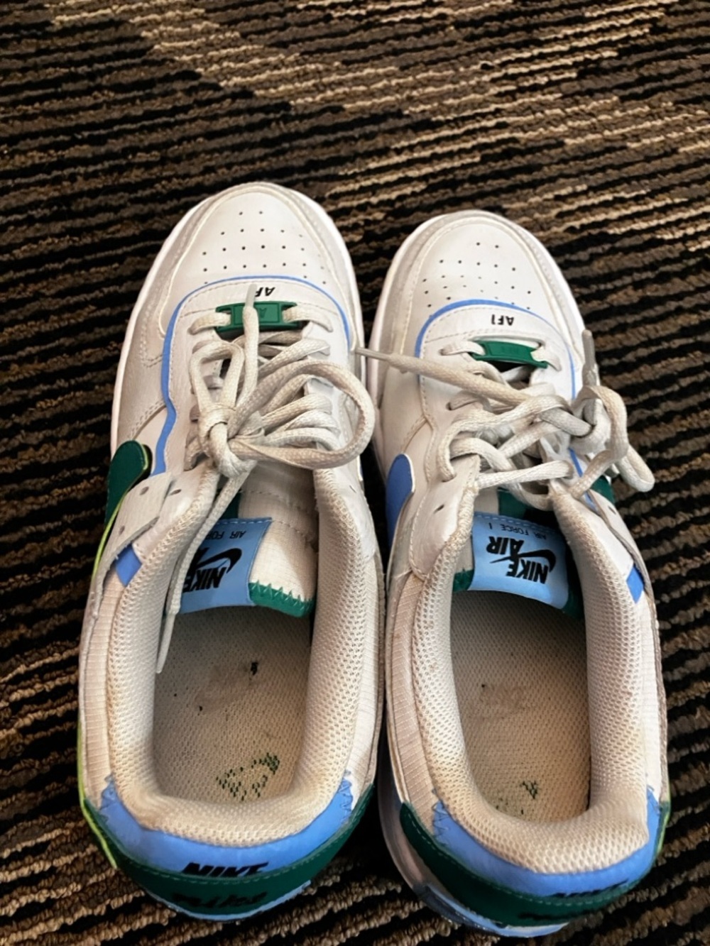 Nike AF1 Air Force 1 Shadow Photon Dust/Malachite Women Size 10 - Picture 9 of 10